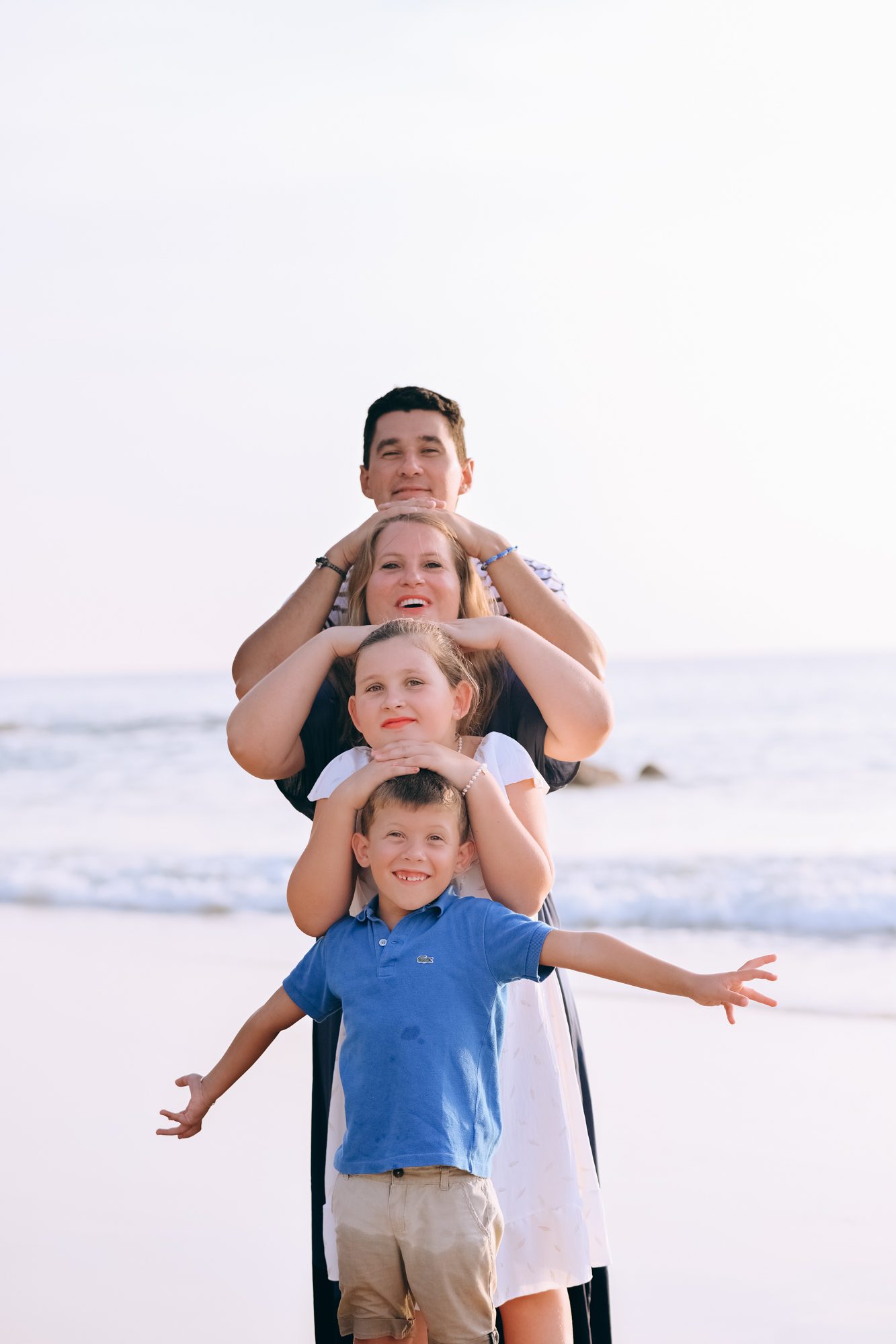 Family portrait session on the beach